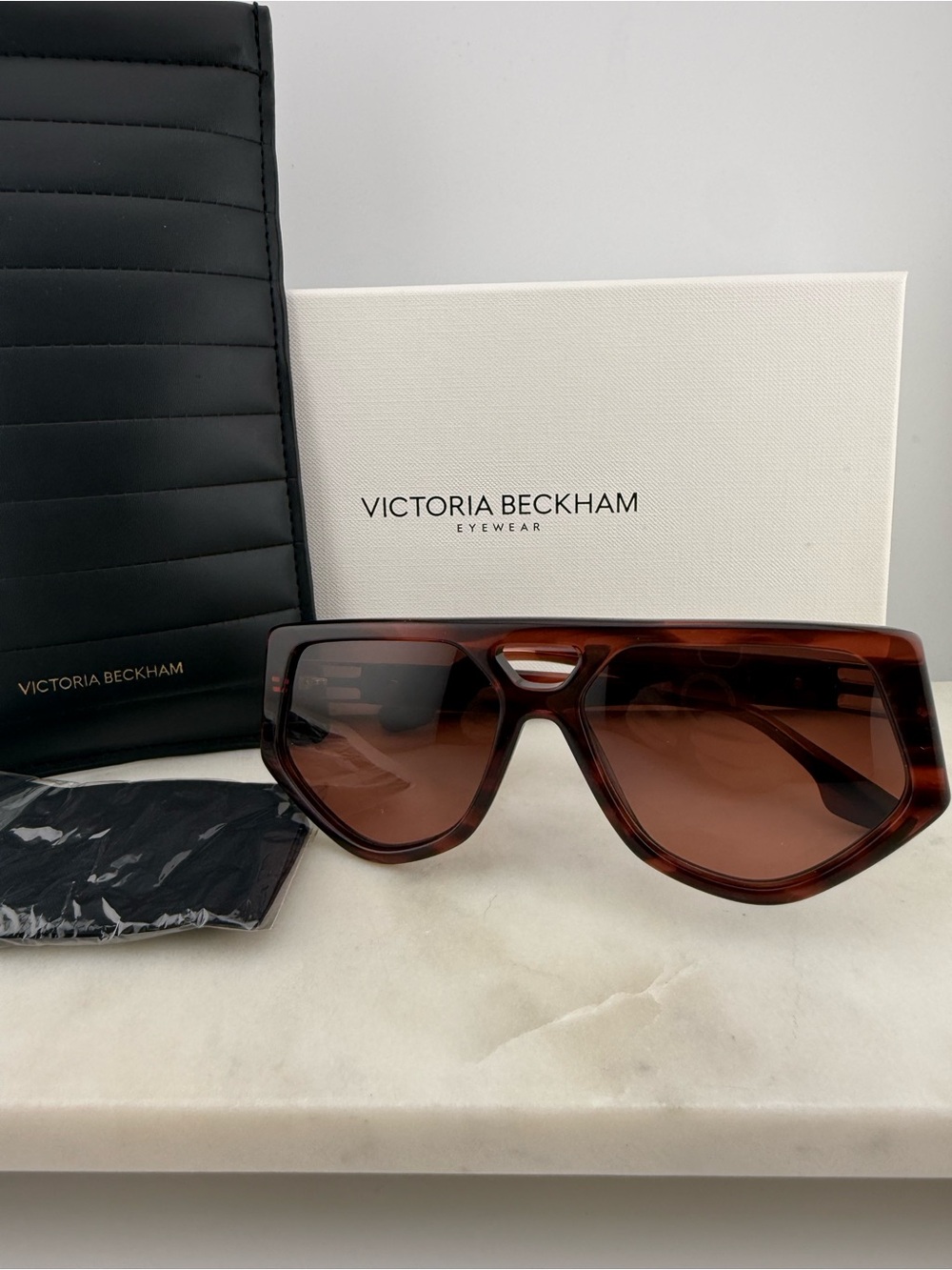 Victoria Beckham Eyewear VB681S 618 Sunglasses – Striped Red